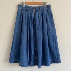 Calvin Klein Vintage Midi Denim Skirt